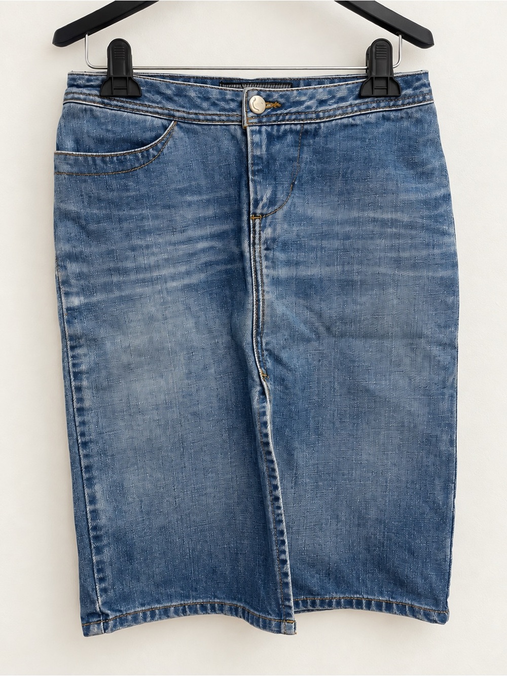 Joe's Jeans Medium Blue Denim Midi Pencil Skirt size 27